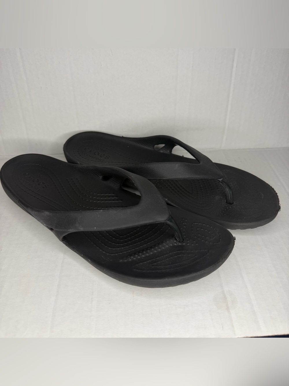 CROCS Black Casual Slide Sandals Soft Comfort